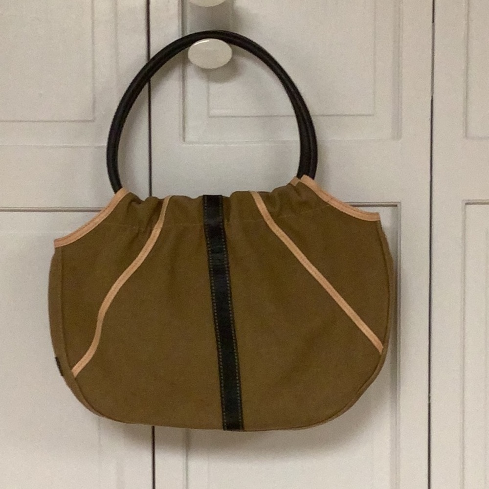 LONGCHAMP Canvas Hobo handbag possible shoulder bag EUC